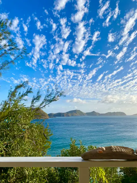 Easter Cottage covered porch, Bequia vacation rental
