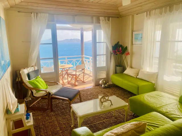 Easter Cottage vacation rental living space, Bequia